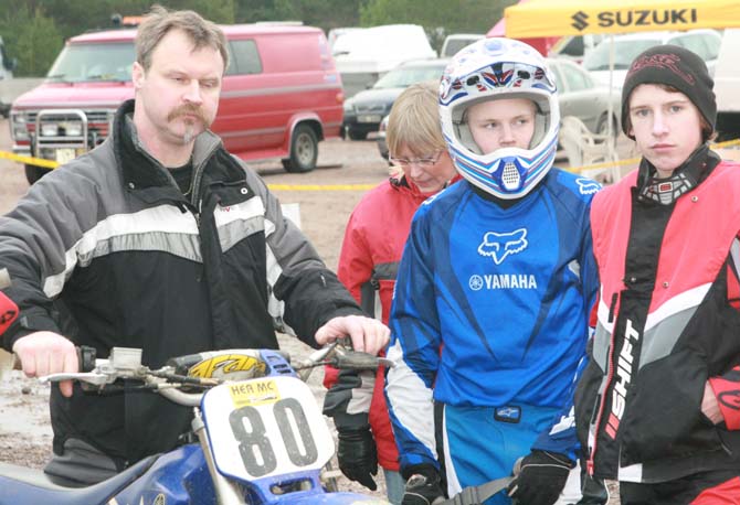 Erik Kleineidam, Linköping MS Honda - Kevin Fagré SMK Södermaland Suzuki - Joel Petersson Linköping MS Yamaha 80b